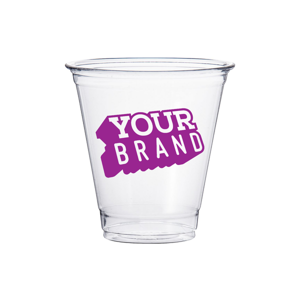 12 oz Custom Printed PET Plastic Cold Cup - 1,000/cs