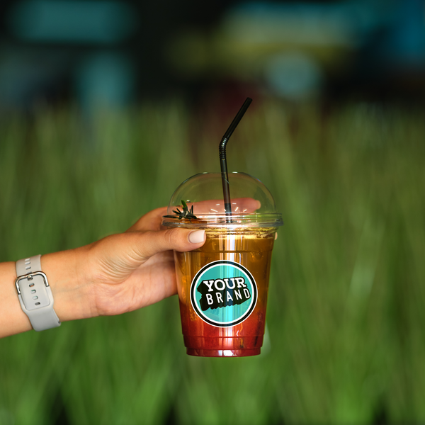 12 oz Custom Printed PET Plastic Cold Cup - 1,000 per case