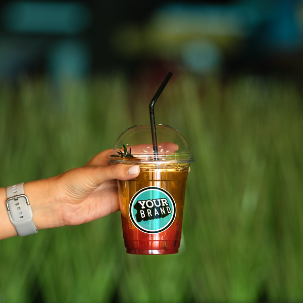 24 oz Custom Printed PET Plastic Cold Cup - 600 per case