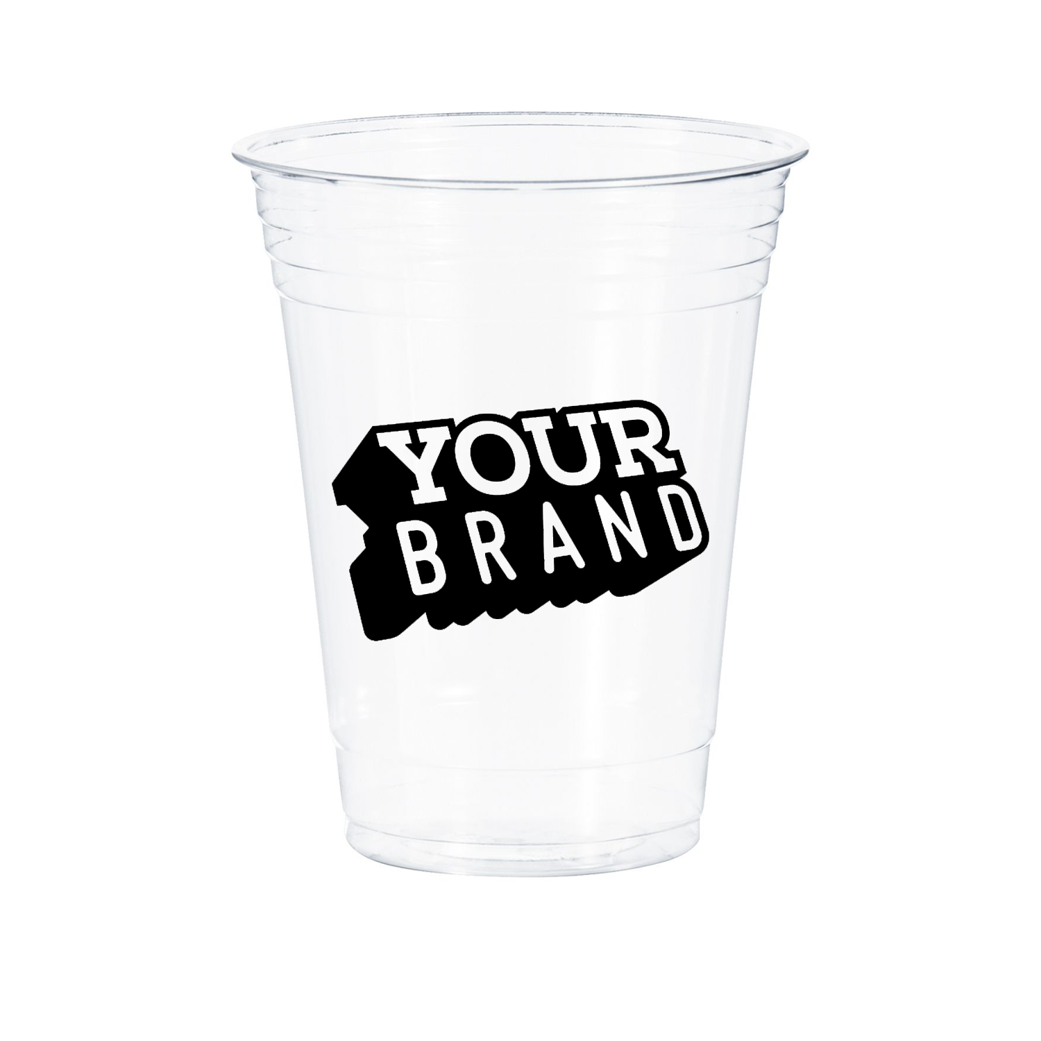 16 oz Custom Printed PET Plastic Cold Cup - 1,000/cs