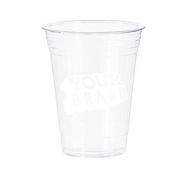 16 oz Custom Printed PET Plastic Cold Cup - 1,000/cs