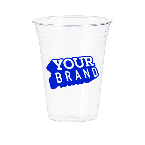 16 oz Custom Printed PET Plastic Cold Cup - 1,000/cs