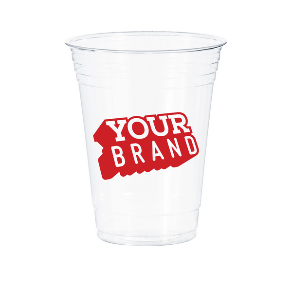 16 oz Custom Printed PET Plastic Cold Cup - 1,000/cs