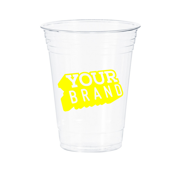 16 oz Custom Printed PET Plastic Cold Cup - 1,000/cs