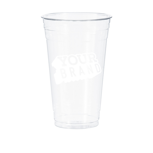24 oz Custom Printed PET Plastic Cold Cup - 600/cs