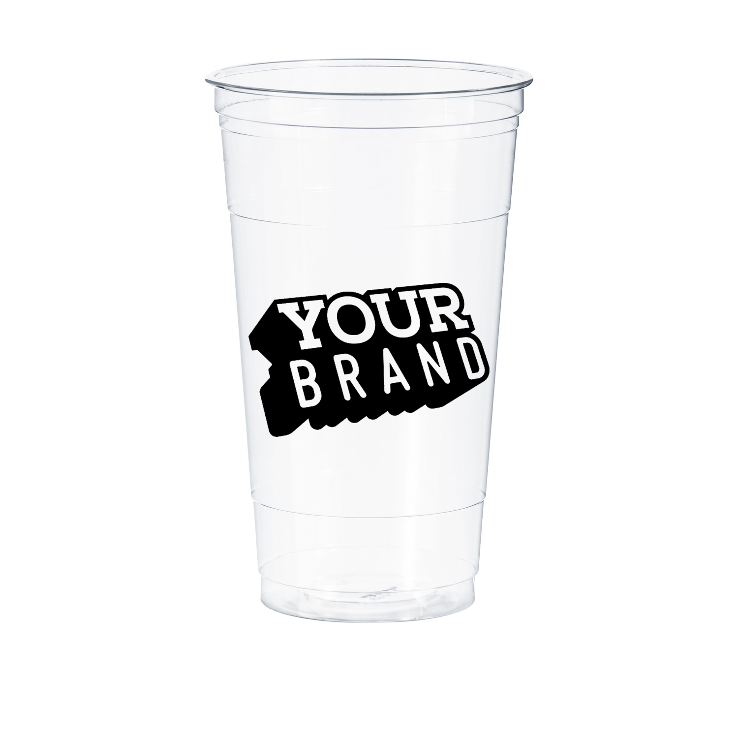32 oz Custom Printed PET Plastic Cold Cup - 300 per case