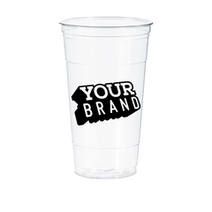 32 oz Custom Printed PET Plastic Cold Cup - 300 per case