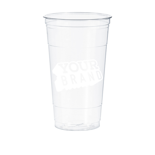 32 oz Custom Printed PET Plastic Cold Cup - 300 per case