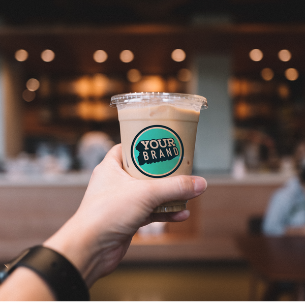 24 oz Custom Printed PET Plastic Cold Cup - 600 per case