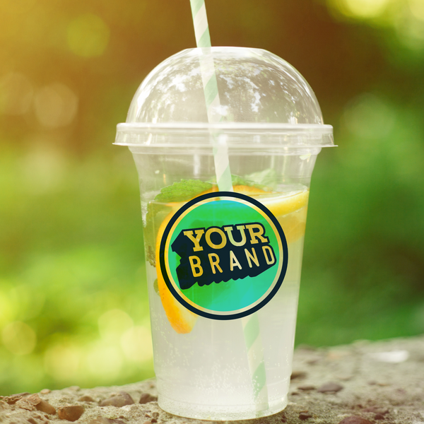 20 oz Custom Printed PET Plastic Cold Cup - 1,000 per case