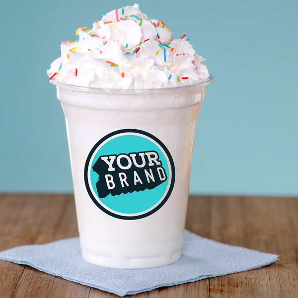 24 oz Custom Printed PET Plastic Cold Cup - 600 per case