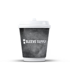 8 oz Custom Double Wall Insulated Paper Hot Cup - 500/cs (Rush Processing)