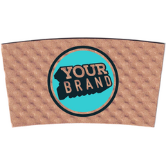 12-20 oz Custom Premium Embossed Kraft Cup Sleeves