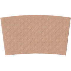 12-20 oz Embossed Textured Kraft Coffee Sleeves - 1,300/case