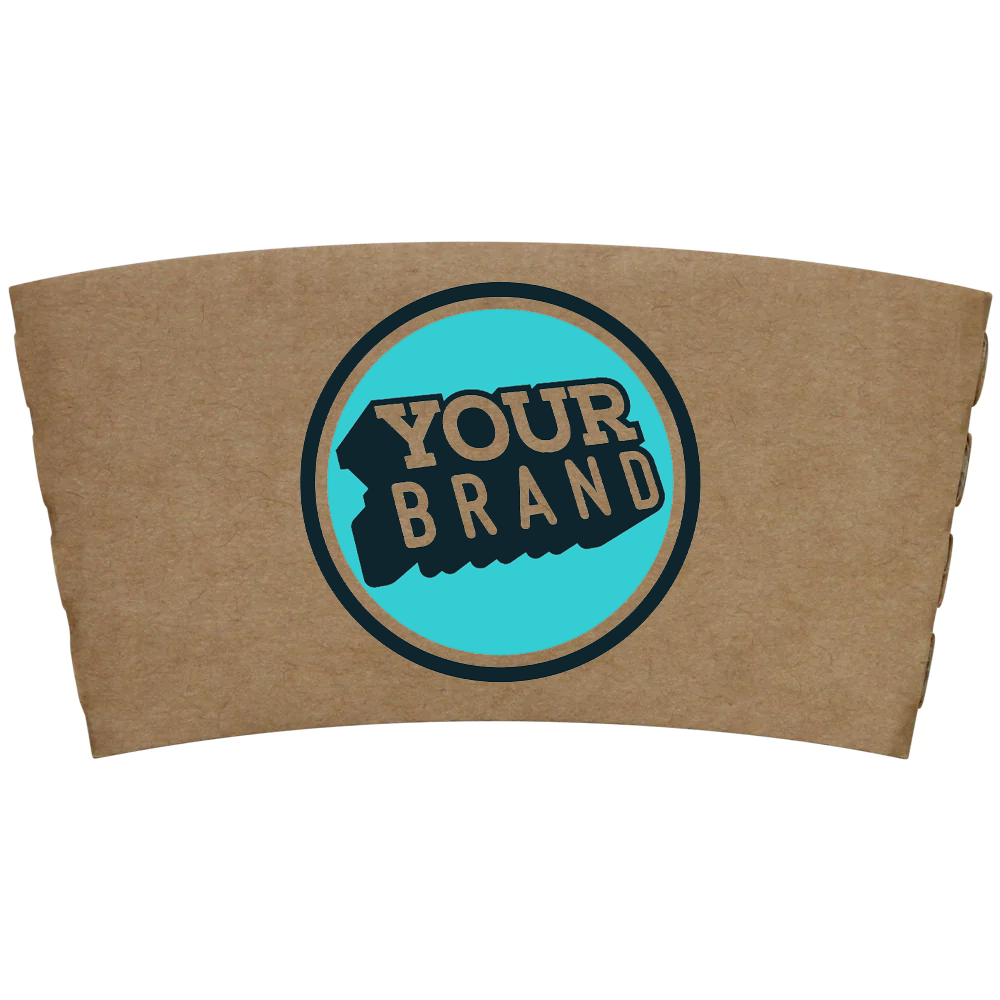 12-20 oz Custom Traditional Kraft Cup Sleeves