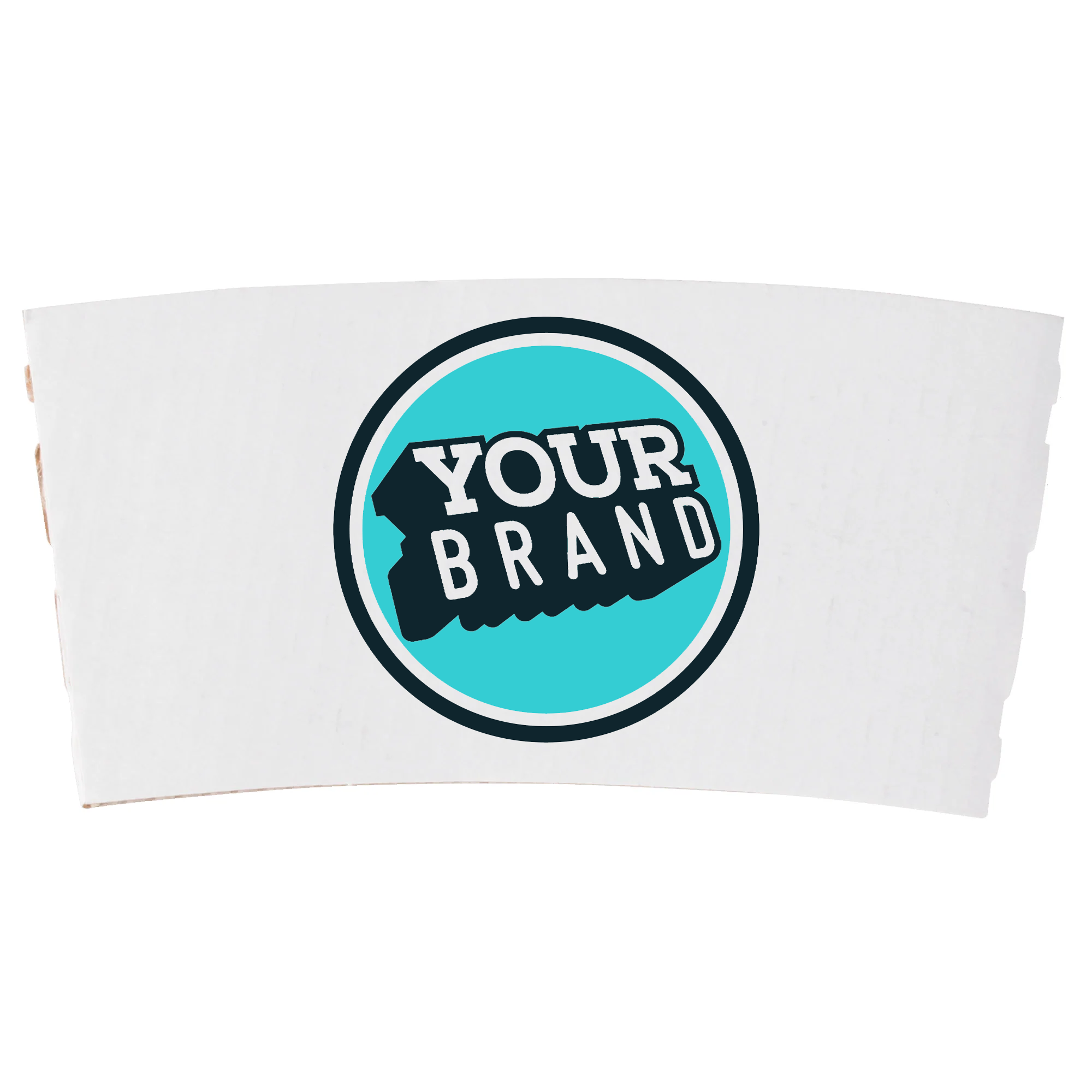 12-20 oz Custom Traditional White Cup Sleeves