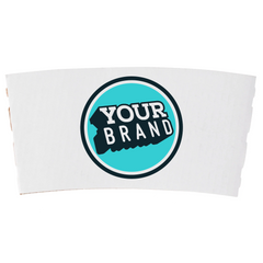 12-20 oz Custom Traditional White Cup Sleeves