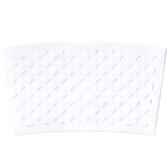 12-20 oz Embossed Textured White Coffee Sleeves - 1,300/case
