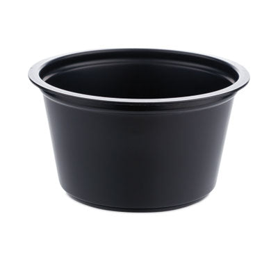 2 oz Black Portion Cups - 2,500/case