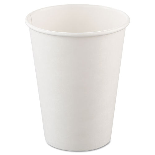 Solo 12 oz White Paper Hot Cup - 1,000/cs