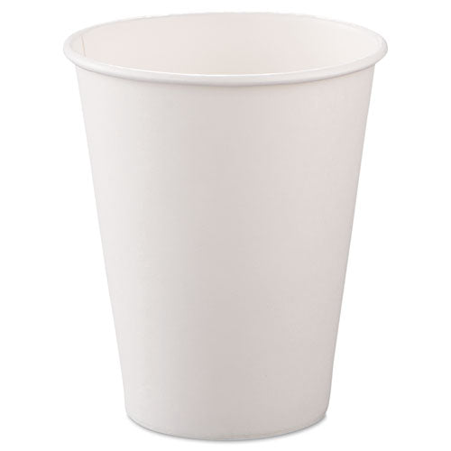 Solo 8 oz White Paper Hot Cup - 1,000/cs