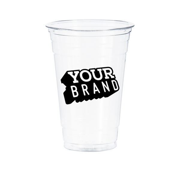 20 oz Custom Printed PET Plastic Cold Cup - 1,000/cs