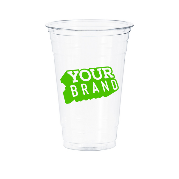 20 oz Custom Printed PET Plastic Cold Cup - 1,000/cs