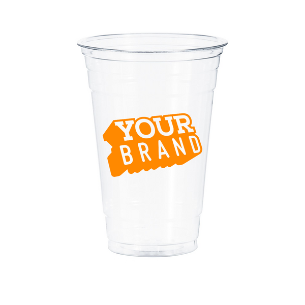 20 oz Custom Printed PET Plastic Cold Cup - 1,000/cs