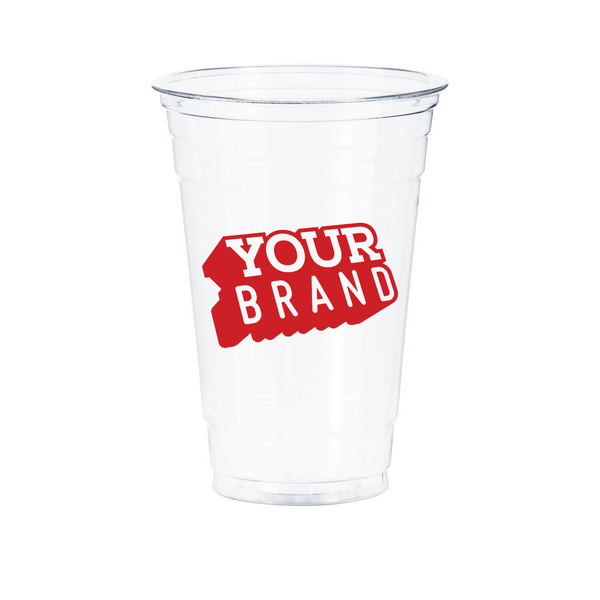 20 oz Custom Printed PET Plastic Cold Cup - 1,000/cs