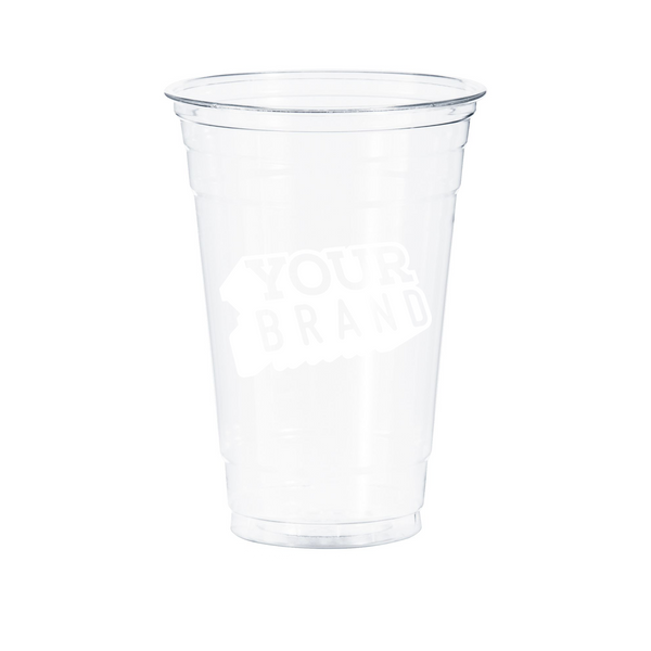 20 oz Custom Printed PET Plastic Cold Cup - 1,000/cs