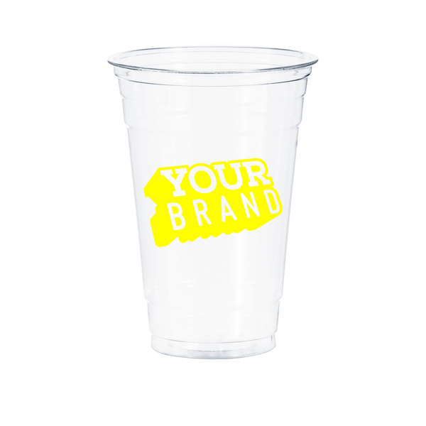 20 oz Custom Printed PET Plastic Cold Cup - 1,000/cs