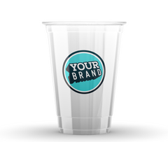 24 oz Custom Printed PET Plastic Cold Cup - 600 per case