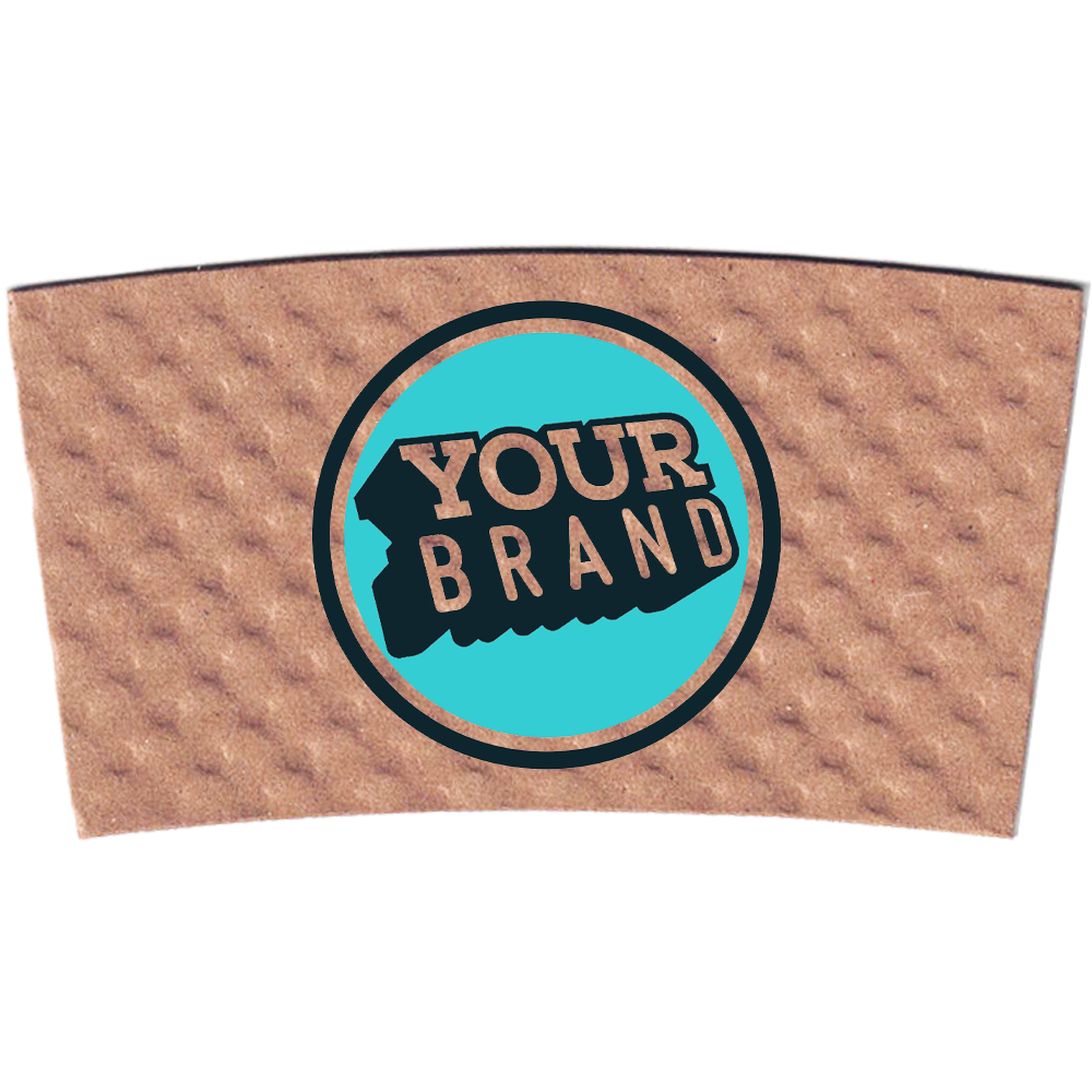 12-20 oz Custom Premium Embossed Kraft Cup Sleeves | Sleeve Supply